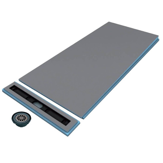 Wedi Fundo Riolito Neo Modular Curbed Shower System - Base/Linear Drain Sold Separetly