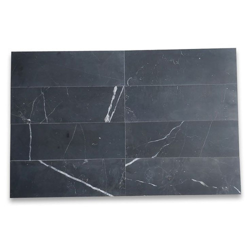 Nero Marquina Marble Liner - 3/4" x 12" Bullnose