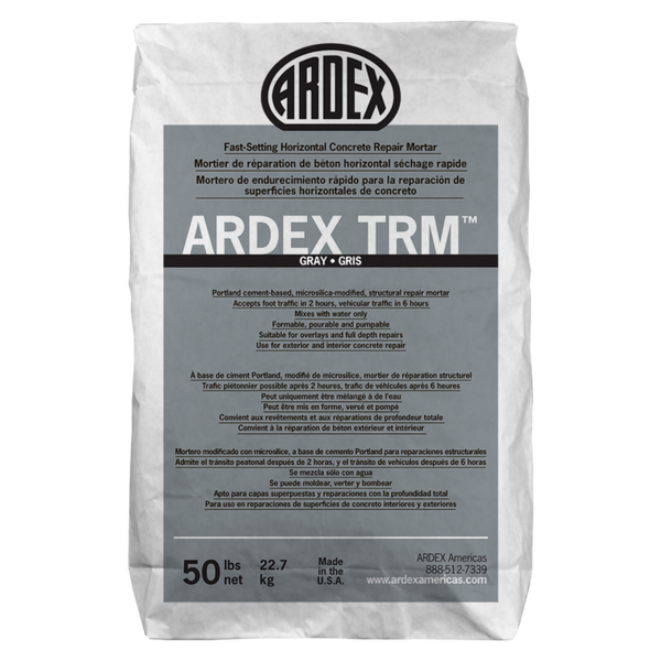 ARDEX TRM TRANSPORTATION REPAIR MORTAR 50 LB Bag Fast-Setting Horizontal Concrete Repair Mortar