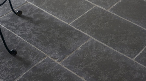 Belgium Black Limestone Antique Brushed Handcut 12"x24"