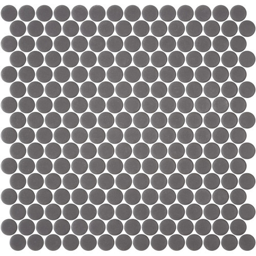 Onix Penny Round Dark Grey Shiny