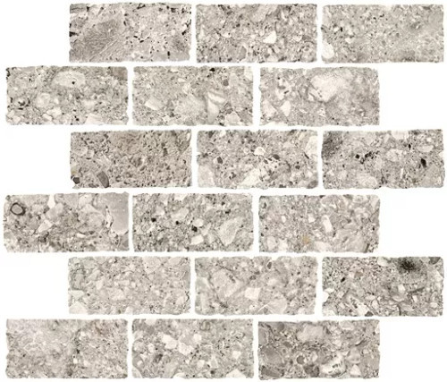 Stelvio Grigio Natural Muretto 2x4 Brick Mosaics