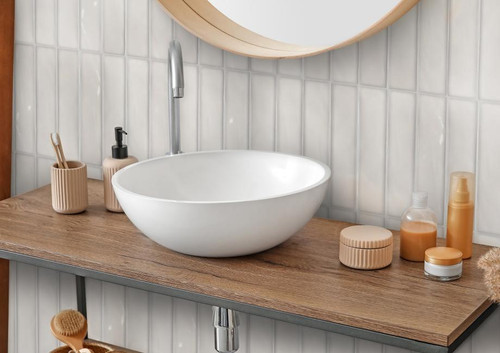 Rainbow White Gloss 2"x10" Ceramic Wall Tiles
