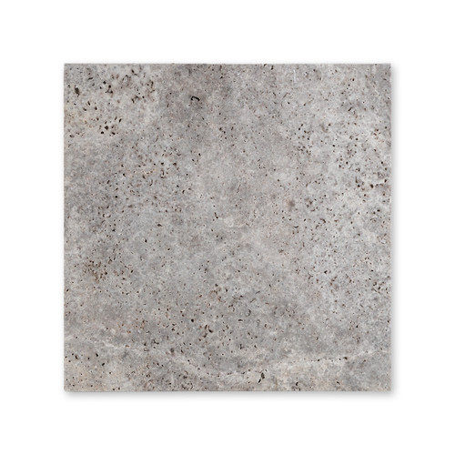 Silver Premium Travertine 12×12 Tumbled