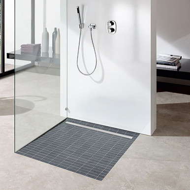 Wedi Fundo Riolito Neo Shower Bases w/ Click and Seal Linear Drain Unit