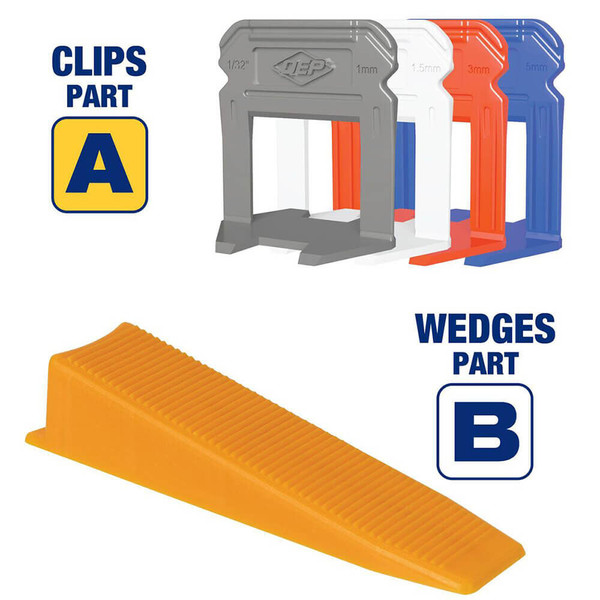 QEP Xtreme Tile Leveling System Part A Base Clips - 1/32" Box of 2000