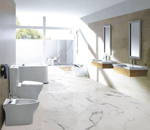 Roman Statuario Polished 24"x48" Porcelain Tiles