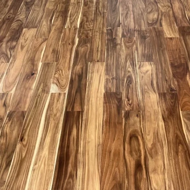 Elemental Hardwoods Heritage Collection: Natural Acacia Handscraped 1/2" x 4.75" x Random Lengths (1' - 4') Engineered Hardwood Flooring