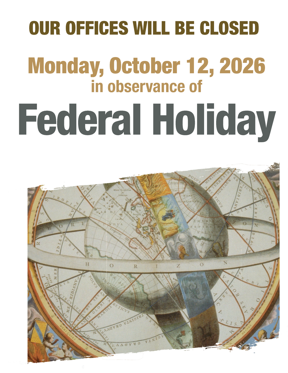 Federal Holiday Alternative Sign
