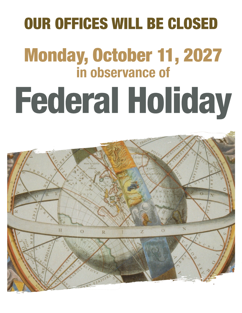 Federal Holiday Alternative Sign