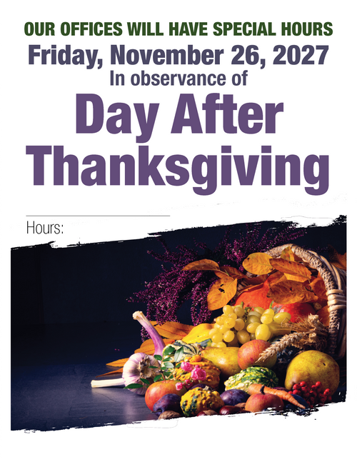 Holiday Closed Signs for Banks, Credit Unions, and other institutions.
