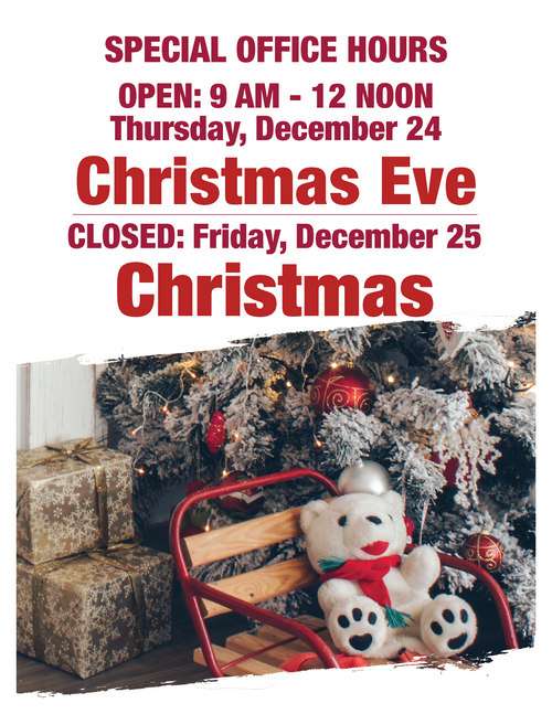 Holiday Closed Signs for Banks, Credit Unions, and other institutions.