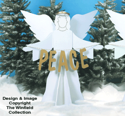 Angels Peace on Earth Wood Pattern Angels Peace on Earth Wood Pattern