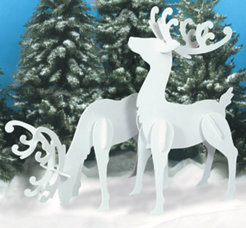 Elegant Reindeer  Wood Pattern