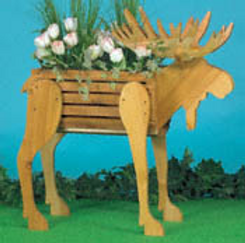 Moose Planter Wood Pattern