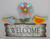 Birds and Flowers Welcome Sign