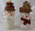 Crimson Santa & Snowman Wine Bottle Holders