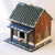 Holiday Cabin Birdhouse with Blue Porch
