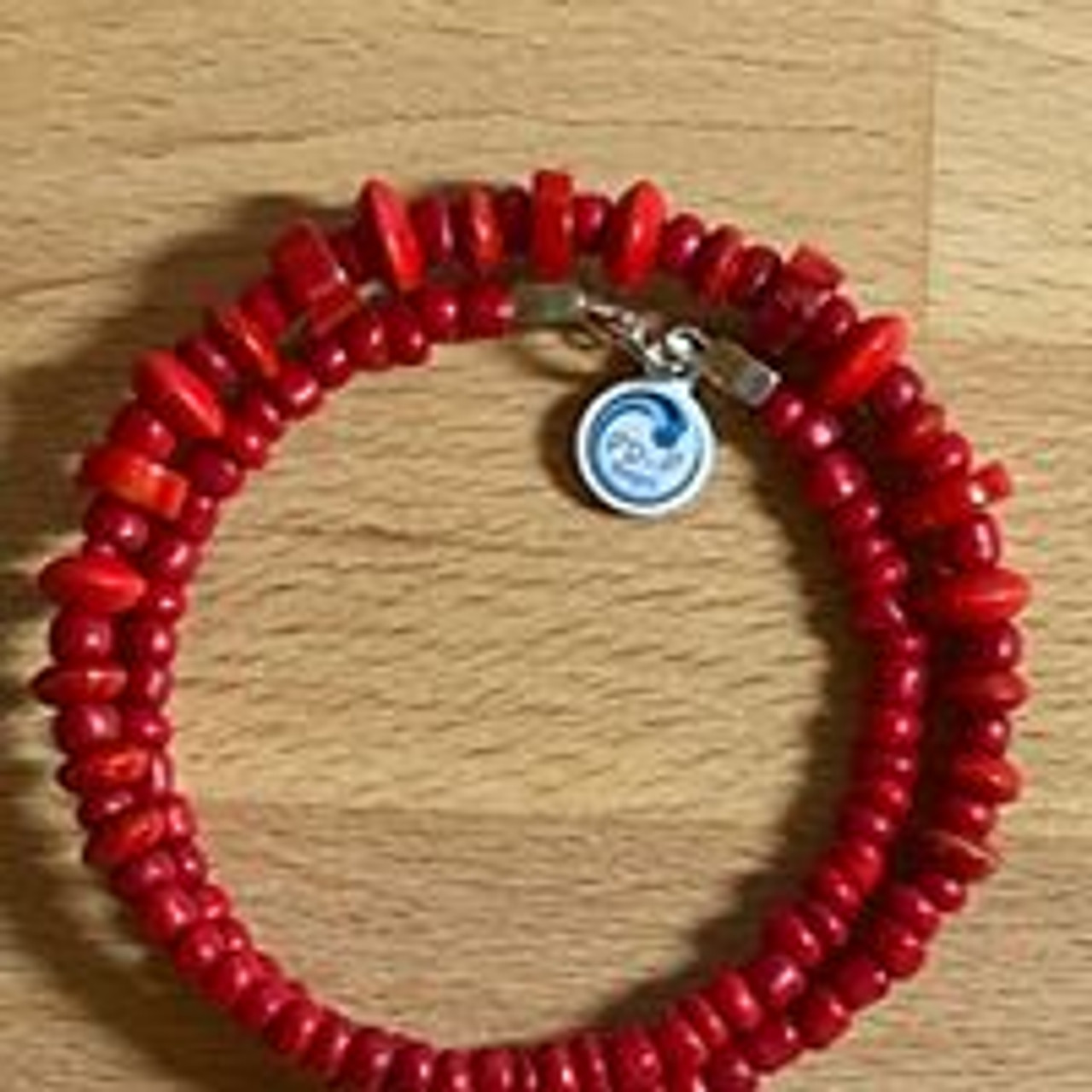 red glass beads