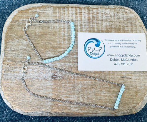 Bracelet and Anklet with Bead Bar Insertion