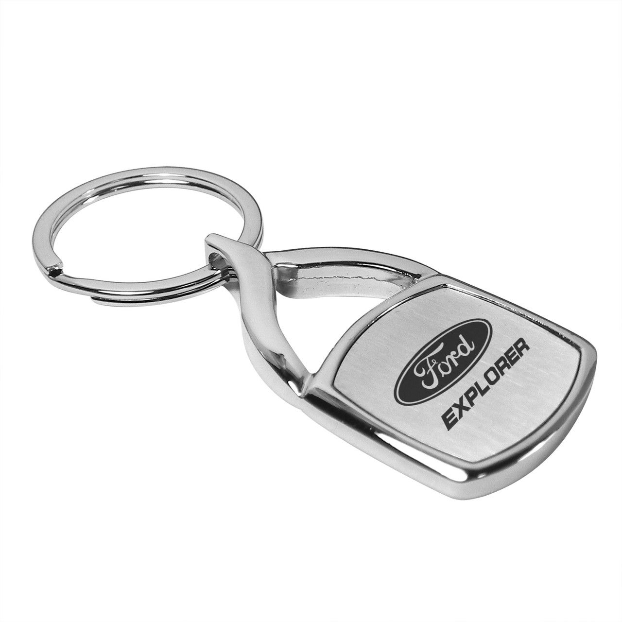 Ford Explorer Chrome Flame Tip Key Chain - Car Beyond Store