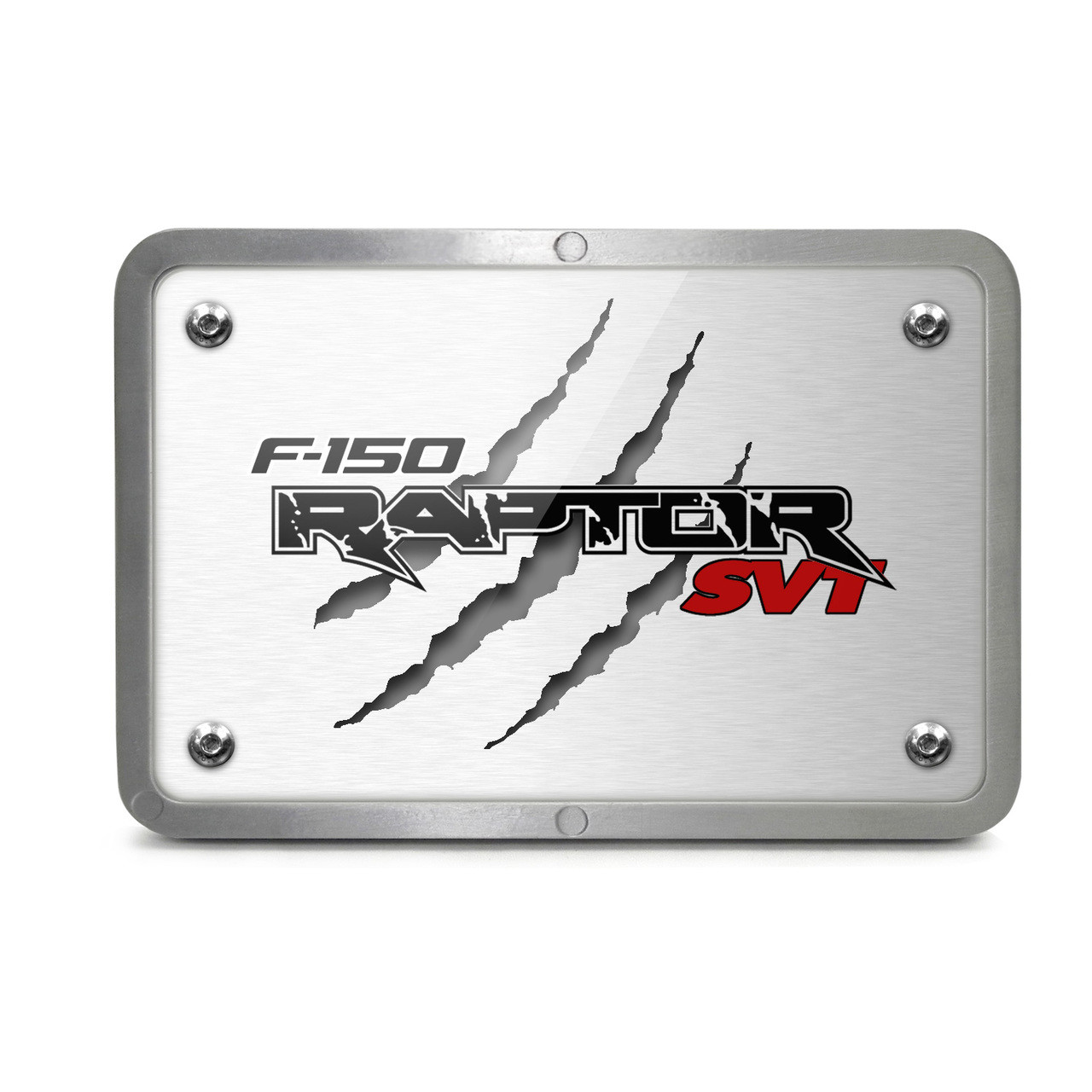 Jeep Rubicon UV Graphic Brushed Silver Thick Solid Billet Aluminum 2 Inch Tow Hitch Cover
