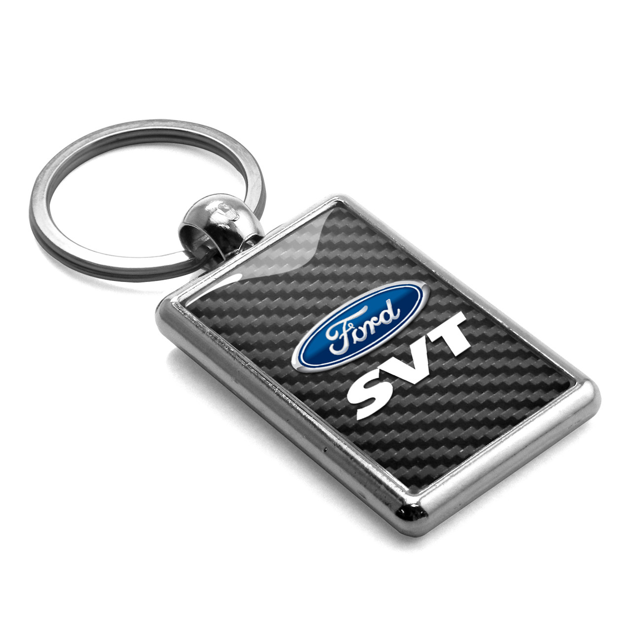 Ford SVT in Color on Carbon Fiber Backing Brush Rectangle Metal Key ...