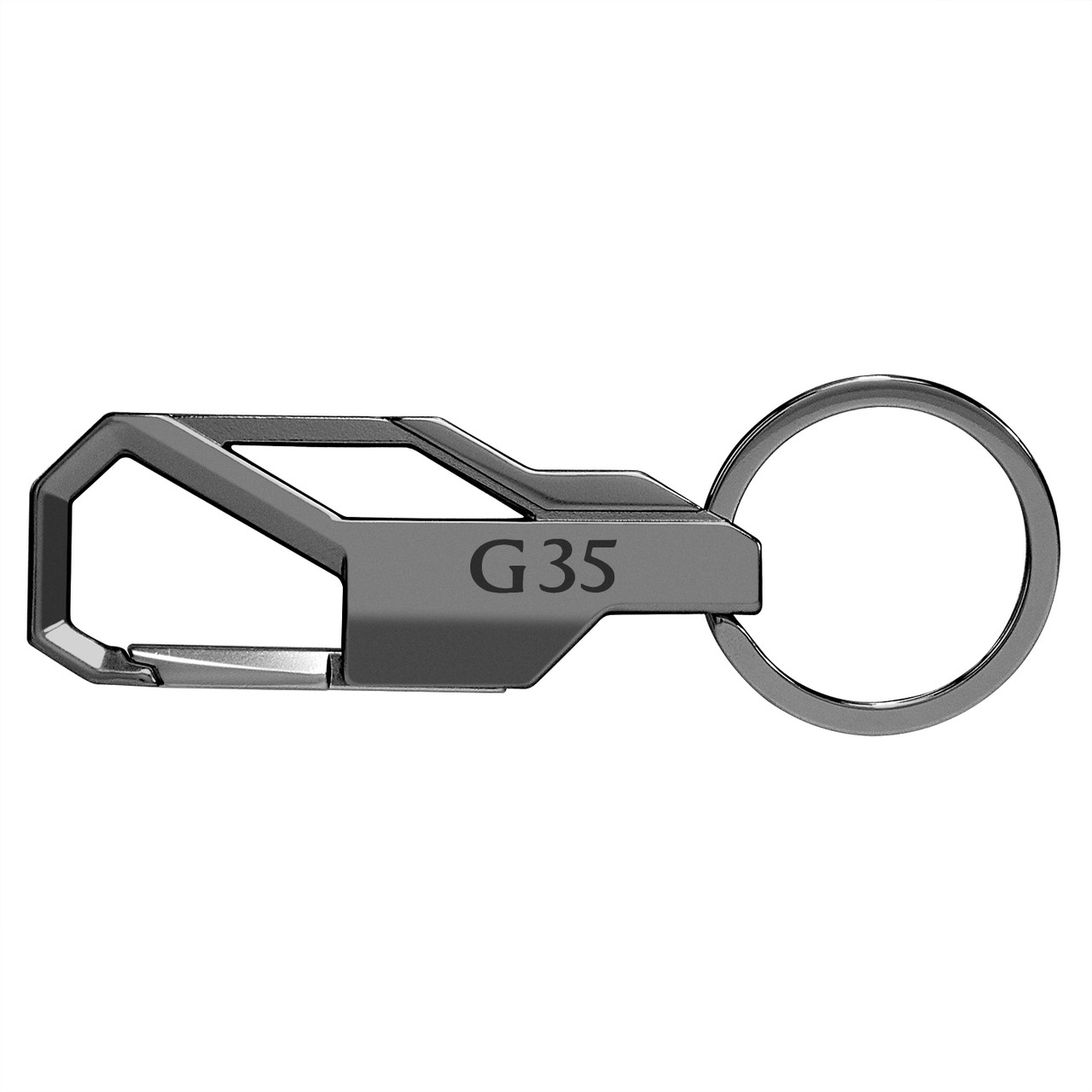 Infiniti G35 Gunmetal Gray Snap Hook Metal Key Chain - Car Beyond Store