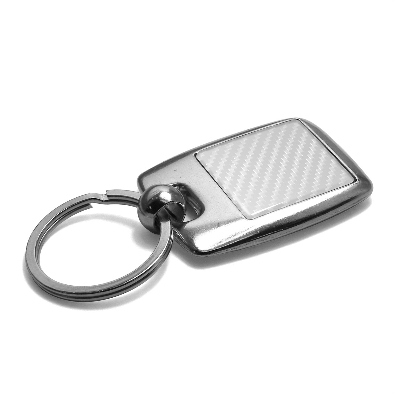 Lincoln Continental White Carbon Fiber Backing Brush Metal Key Chain ...