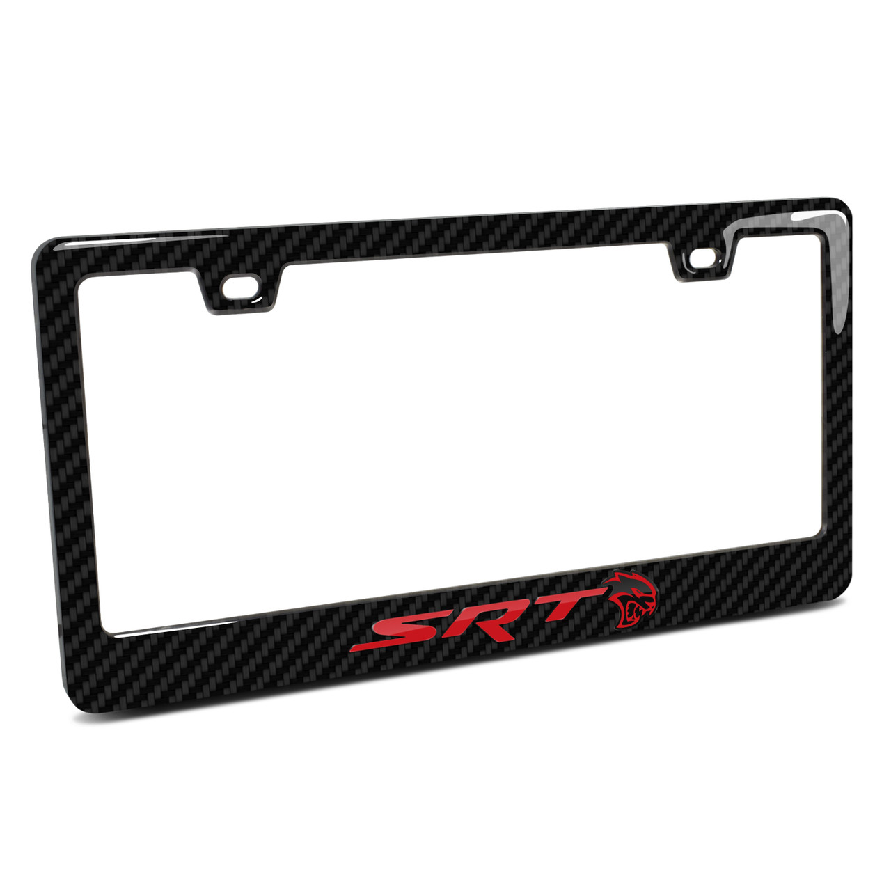 Dodge SRT Hellcat Red Black 3D Real Carbon Fiber ABS Plastic
