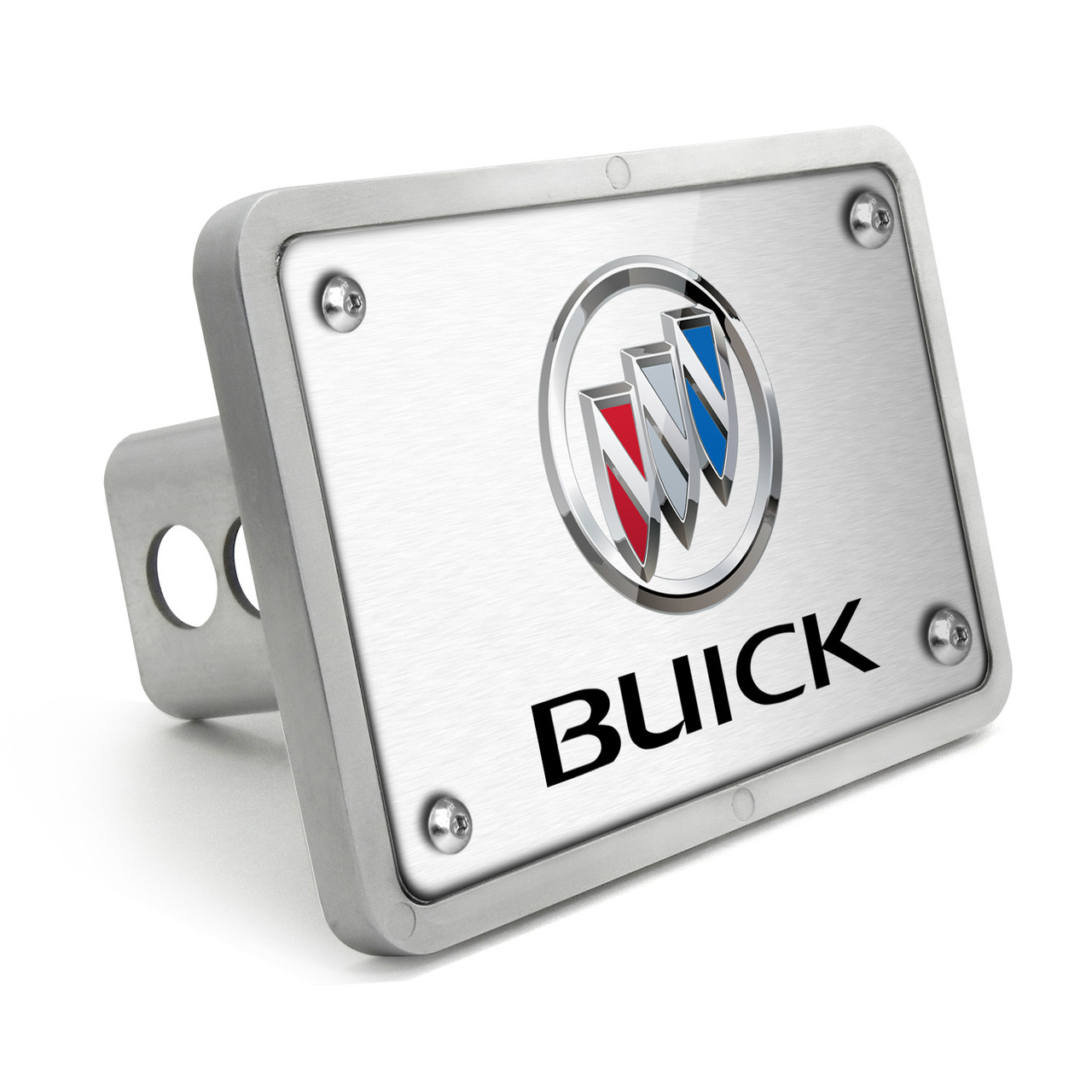 IPick Cadillac Logo Tow Hitch Cover - Brushed Aluminum 2" Sleeve For SUV/Truck, Made In USA