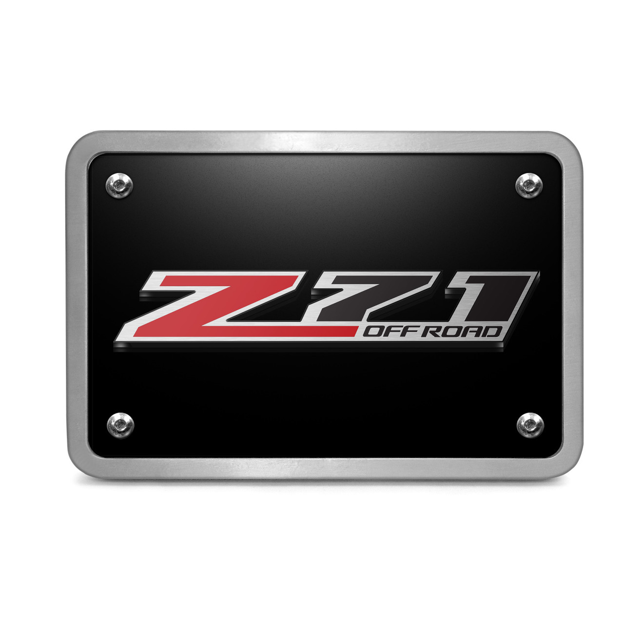 Chevrolet Z71 Off Road 3D Logo Black Billet Aluminum 2 inch Tow Hitch