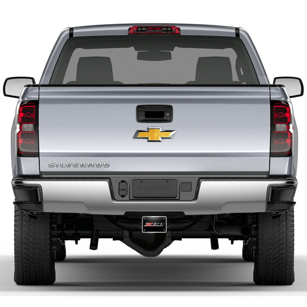 Chevrolet Z71 Off Road 3D Logo Black Billet Aluminum 2 inch Tow Hitch