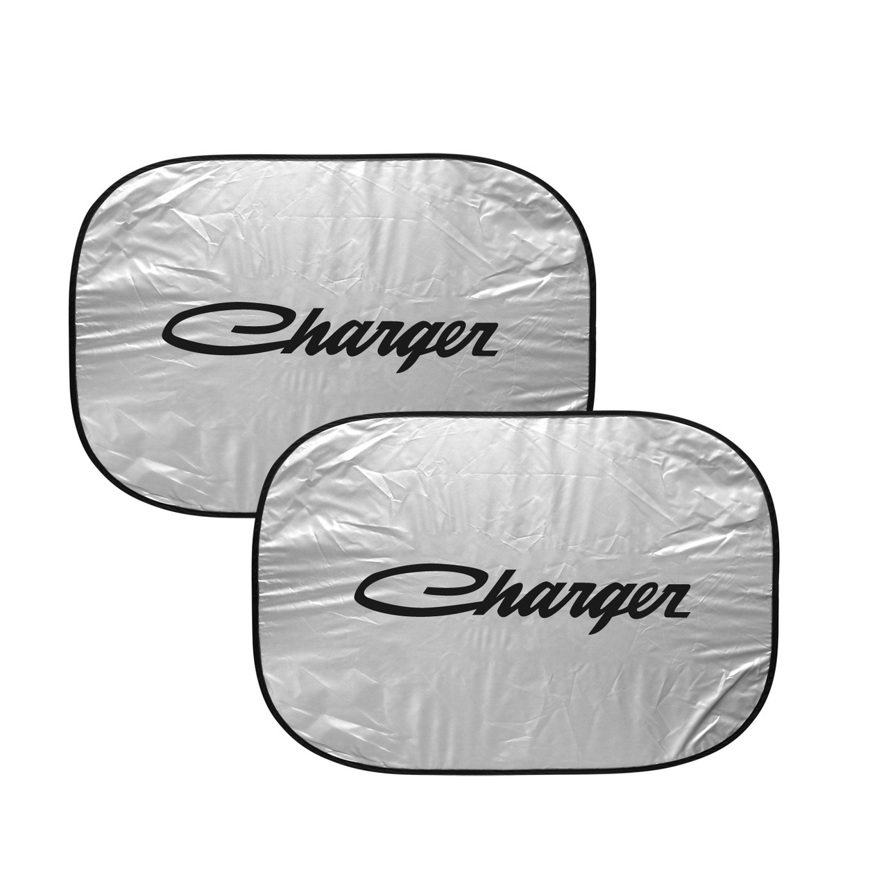 Dodge Charger Classic Logo Dual Panels 28" x 24" Folding Windshield Sun