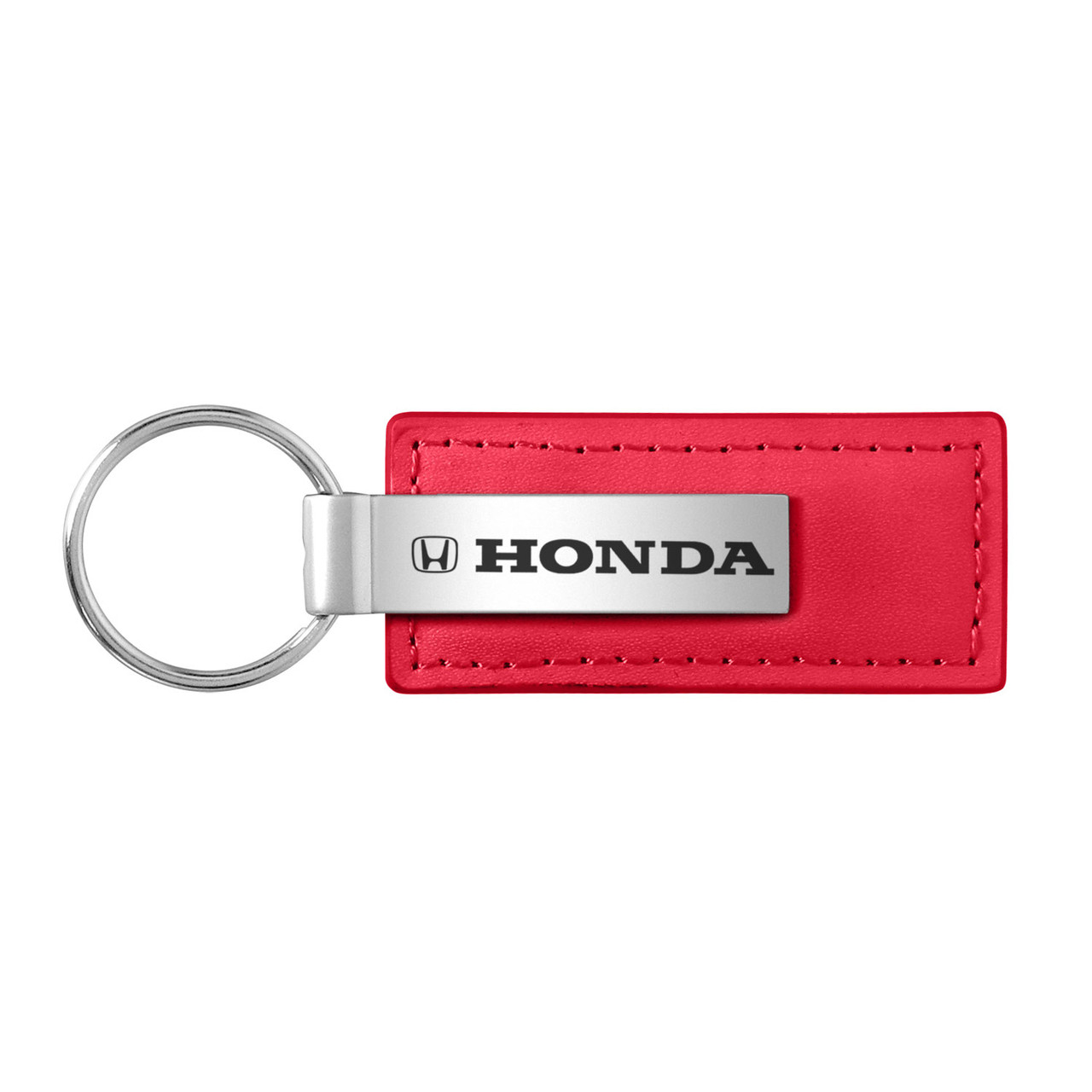 Red Rectangular Key Chain Honda Red Leather Key Chain Key-ring Keychain - Car Beyond Store