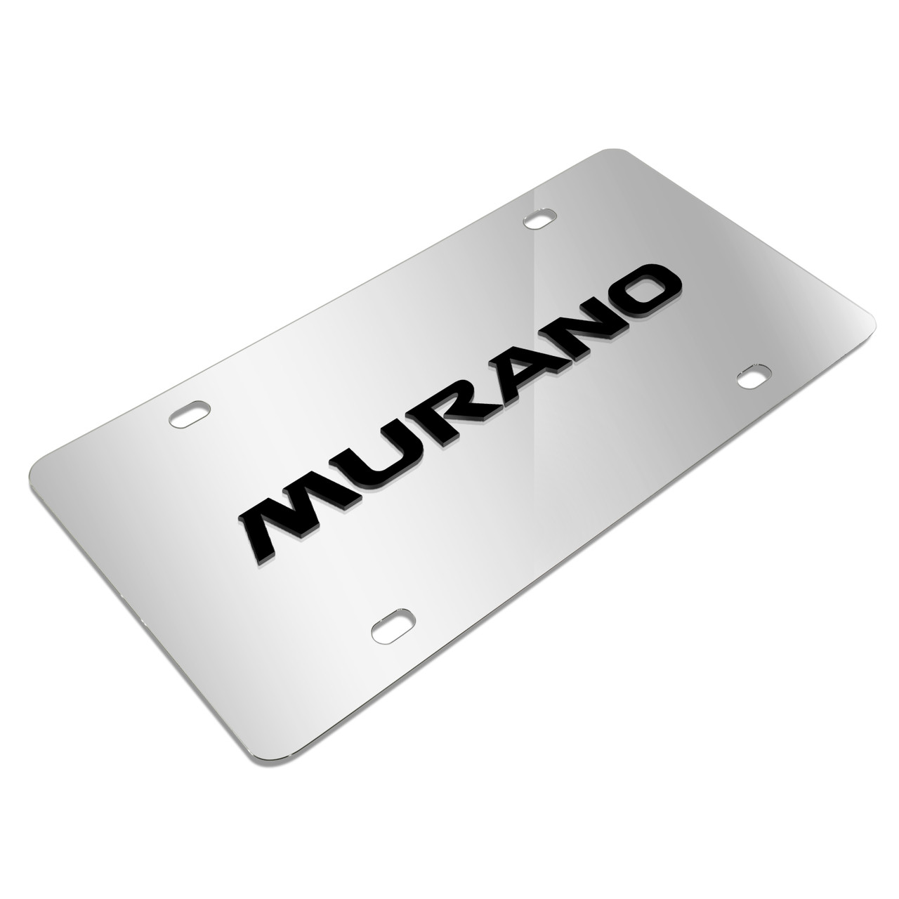 Nissan Altima 3D Chrome License Plate Frame With Black Logo – Stainless Steel