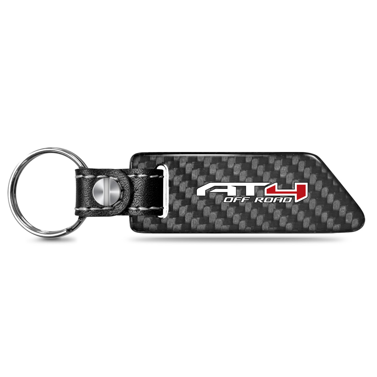 Carabiner key ring in black leather (restock)