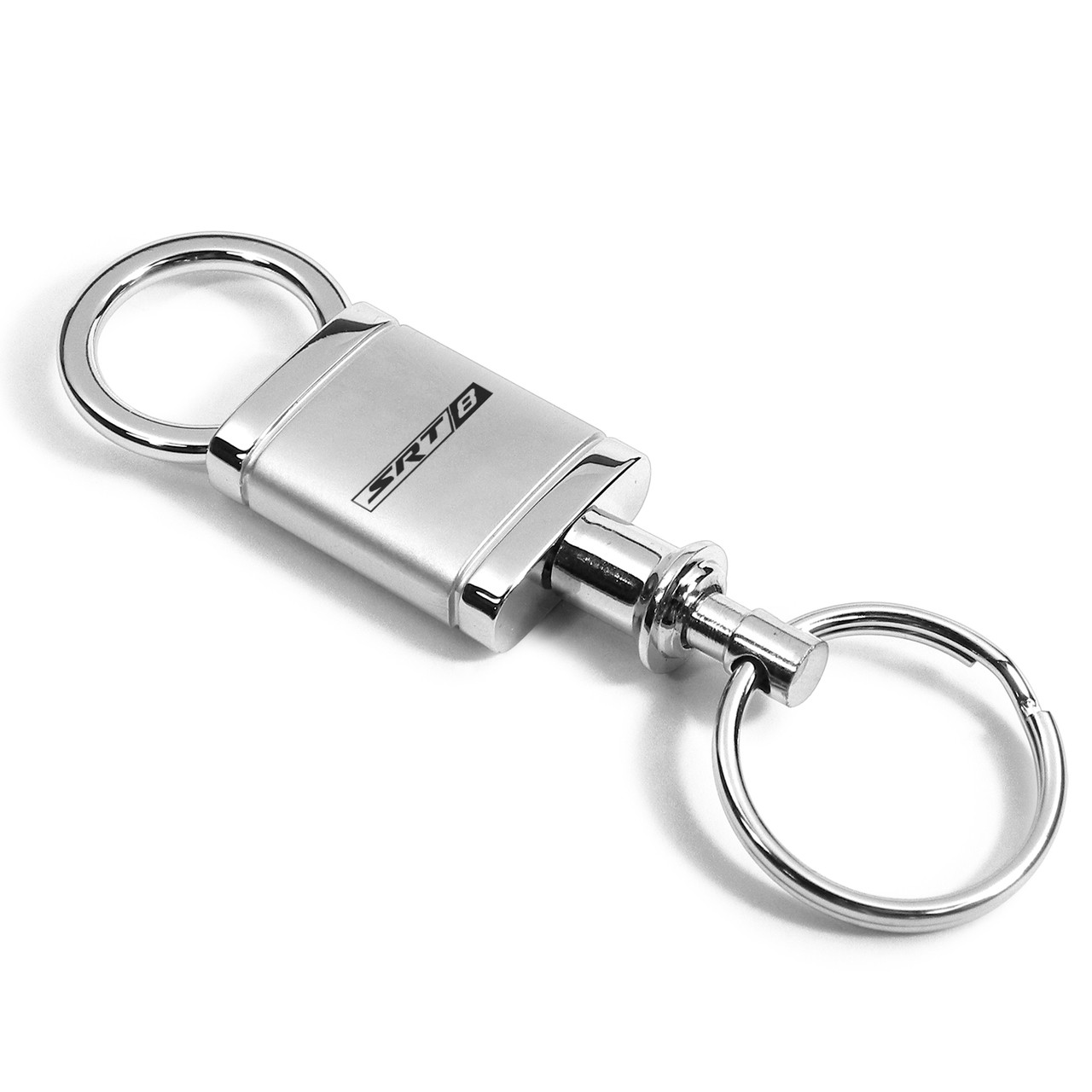 Dodge SRT8 Satin Chrome Valet Keychain Car Beyond Store