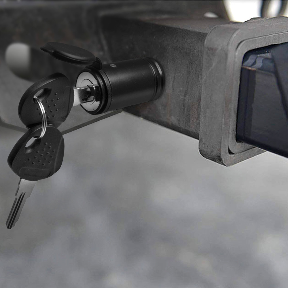 Lock Recievers On Frame RAM 1500 Logo Laser Etched Black Trailer Hitch Cover Lock Hitch ...