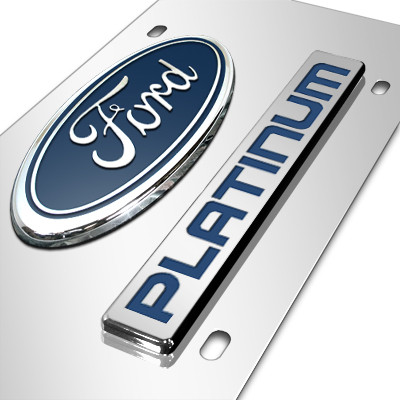 IPick 3D Logo Stainless Steel License Plate – Ford F-150 Platinum Edition, Rust-Proof, Made In USA - View #12