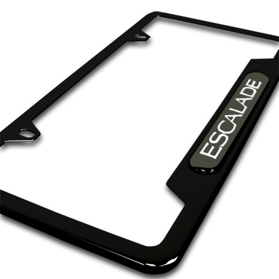 Cadillac Escalade Black Steel License Plate Frame Car Beyond Store