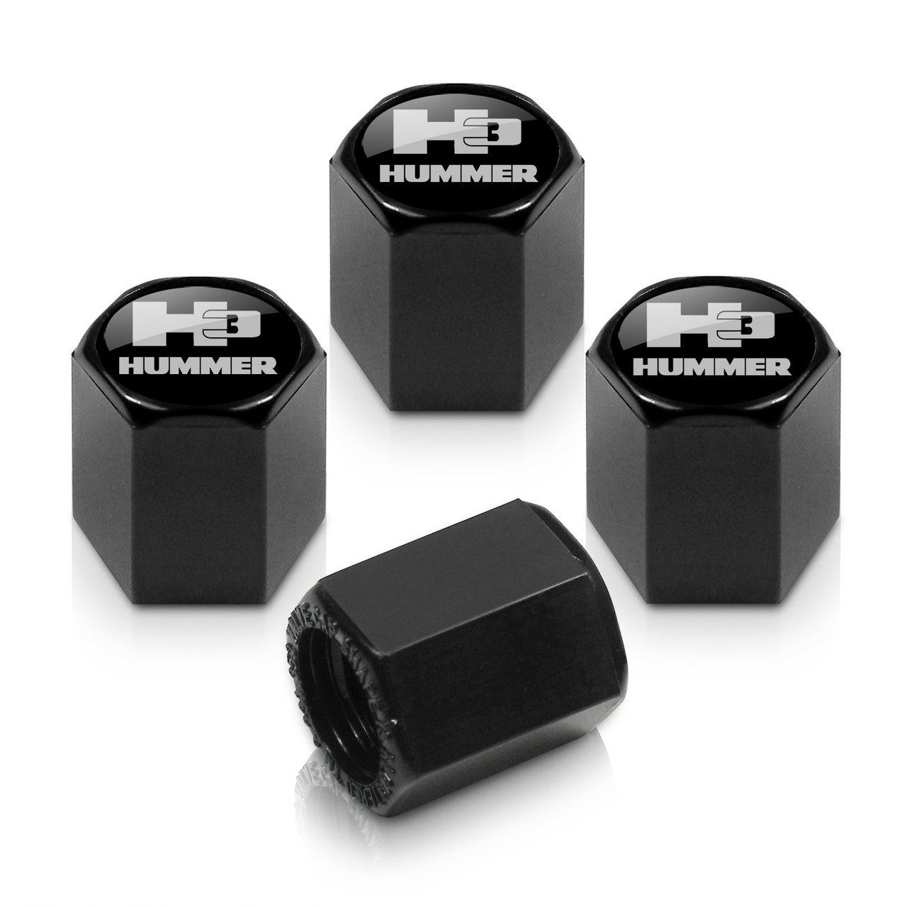 Hummer H3 Logo Black Tire Stem Valve Caps Car Beyond Store