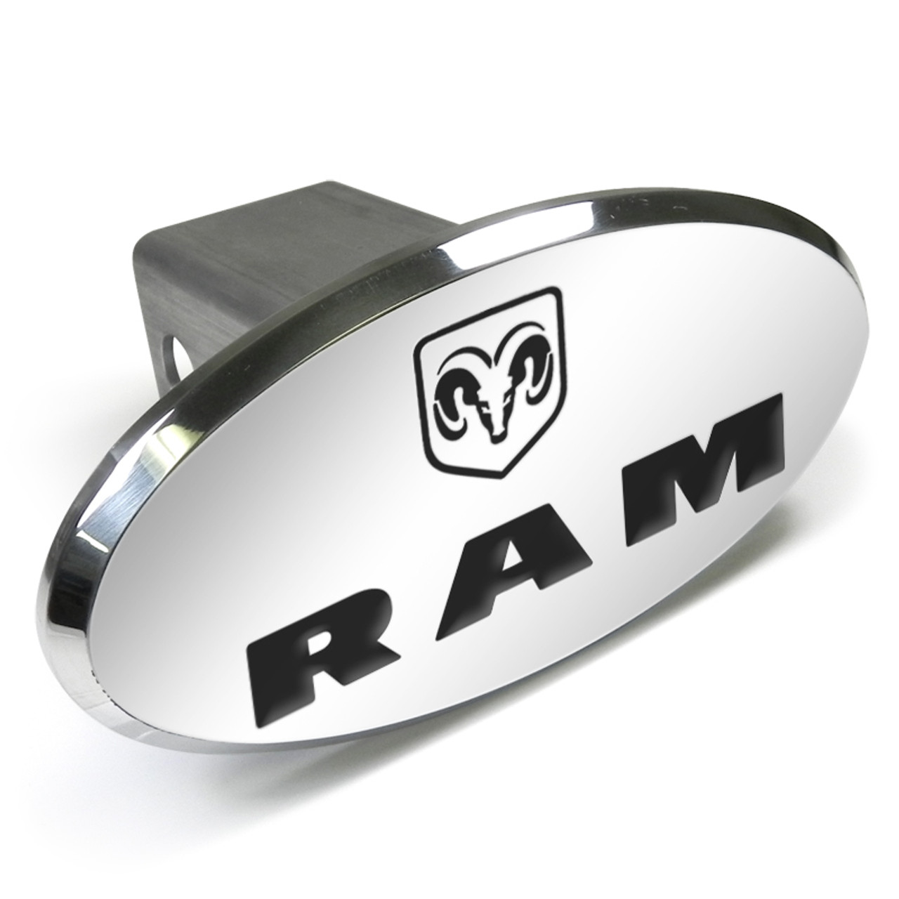 RAM Logo Engraved Oval Aluminum Tow Hitch Cover - Car Beyond Store