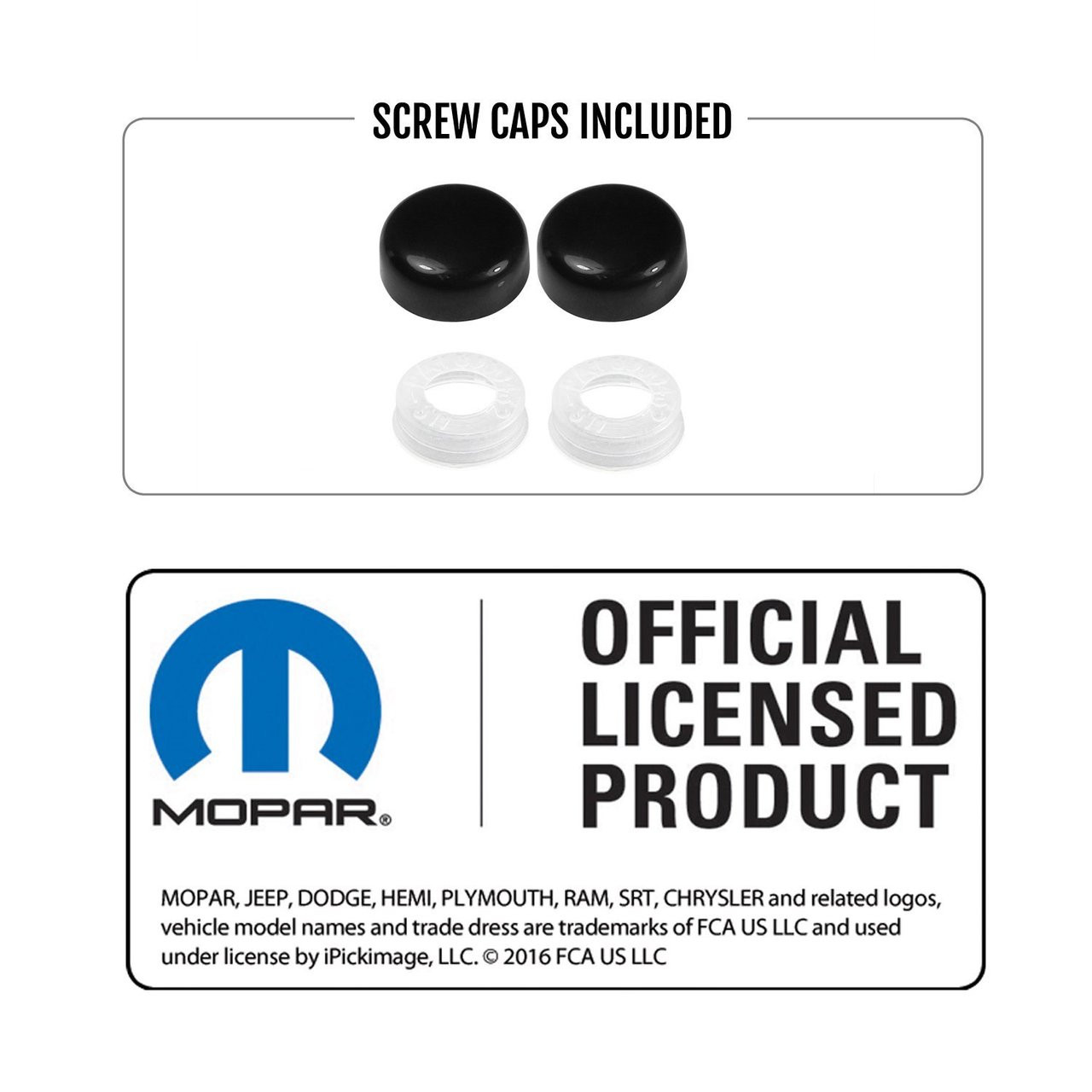 Dodge Scat Pack Full Color Black Metal License Plate Frame for Charger