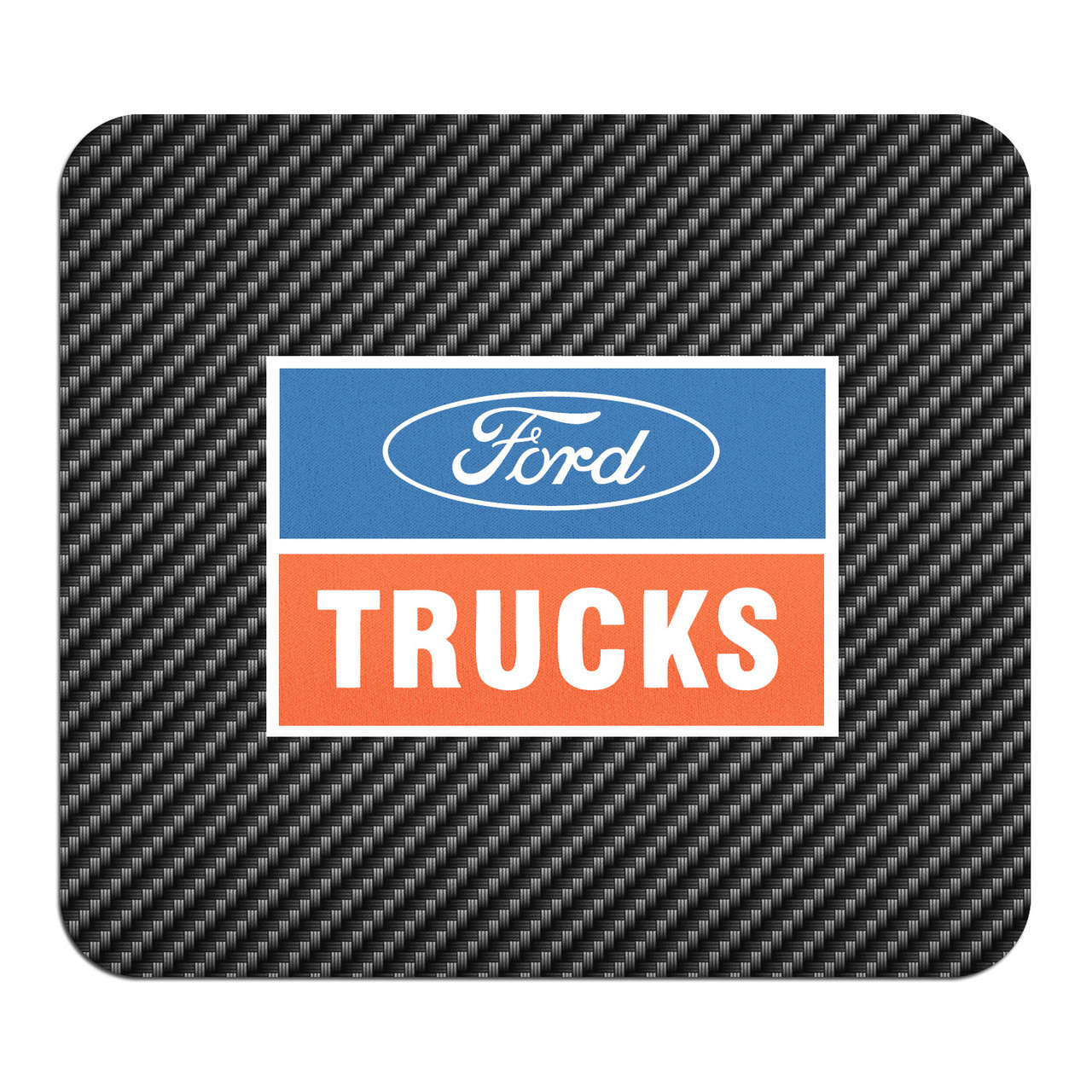Ford Trucks Black Carbon Fiber Texture Graphic PC Mouse Pad , Made in