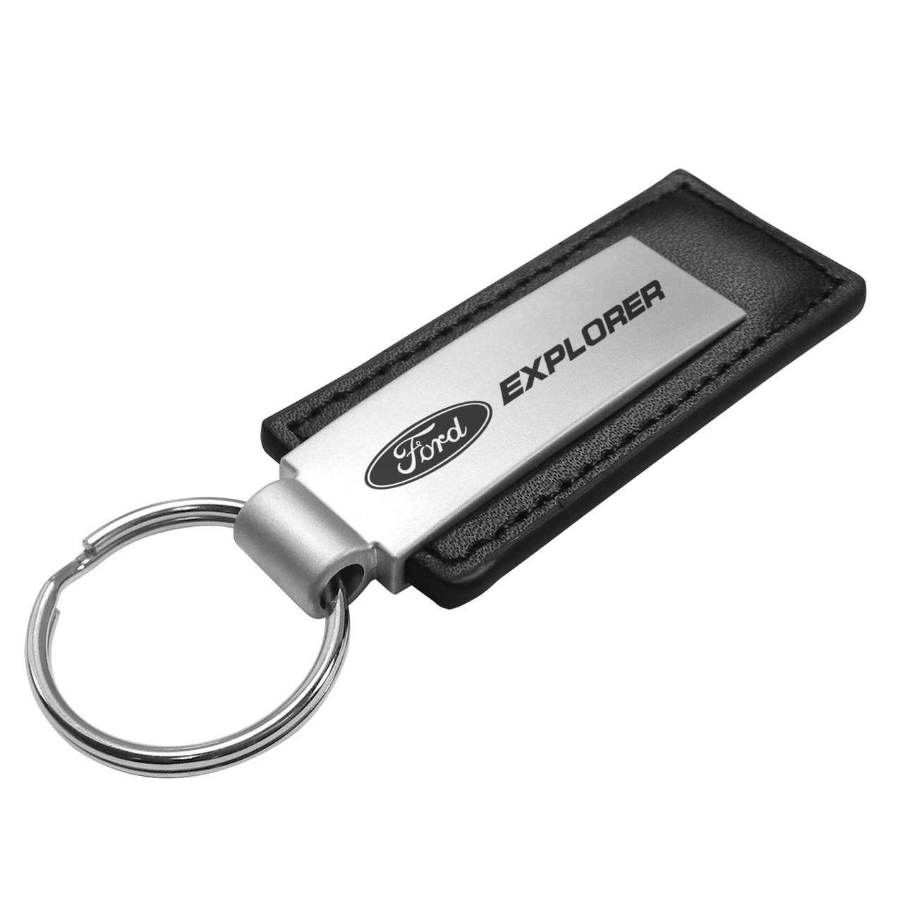 Ford Explorer Large Black Leather Key Chain - Car Beyond Store