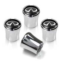 Infiniti Logo Chrome Tire Stem Valve Caps