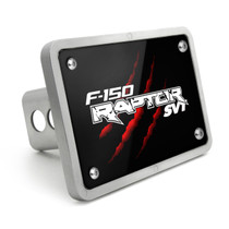 Ford Raptor SVT Claw Marks UV Graphic Black Plate Billet Aluminum 2 inch Tow Hitch Cover