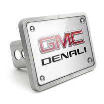 GMC Denali 2014 UV Graphic Brushed Silver Billet Aluminum 2 inch Tow Hitch Cover