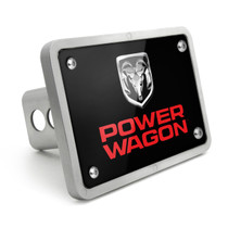 RAM Power Wagon UV Graphic Black Billet Aluminum 2 inch Tow Hitch Cover